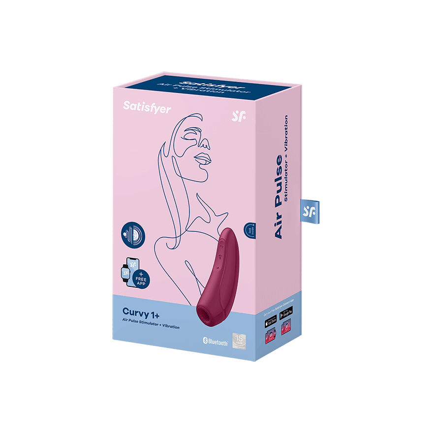 Satisfyer Curvy 1+ 2-N-1 Rechargeable Silicone Clitoral Stimulator with Air Pulse Technology