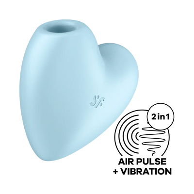 Satisfyer Cutie Heart Rechargeable Silicone Clitoral Stimulator with Air Pulse Waves