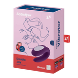 Satisfyer Double Joy Rechargeable Silicone Couples App Enabled Dual Stimulating Vibrator