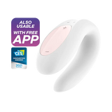 Satisfyer Double Joy Rechargeable Silicone Couples App Enabled Dual Stimulating Vibrator
