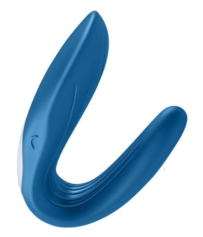 Satisfyer Double Whale Silicone USB Rechargeable Couples Vibrator Waterproof Blue