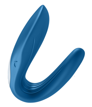 Satisfyer Double Whale Silicone USB Rechargeable Couples Vibrator Waterproof Blue