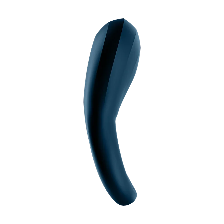 Satisfyer Epic Duo Silicone Vibrating App Enabled Penis & Ball Ring Blue