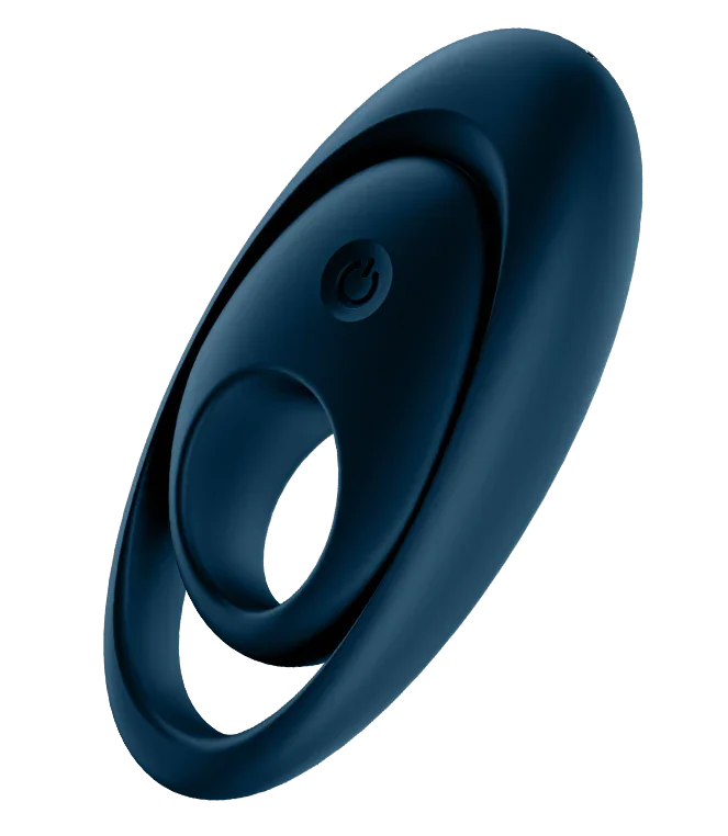 Satisfyer Glorious Duo Silicone Couples 12 Level Vibrating Penis & Ball Ring Blue