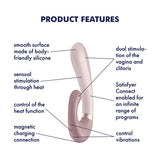 Satisfyer Heat Wave Silicone Warming Rabbit App Enabled Vibrator
