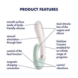 Satisfyer Heat Wave Silicone Warming Rabbit App Enabled Vibrator