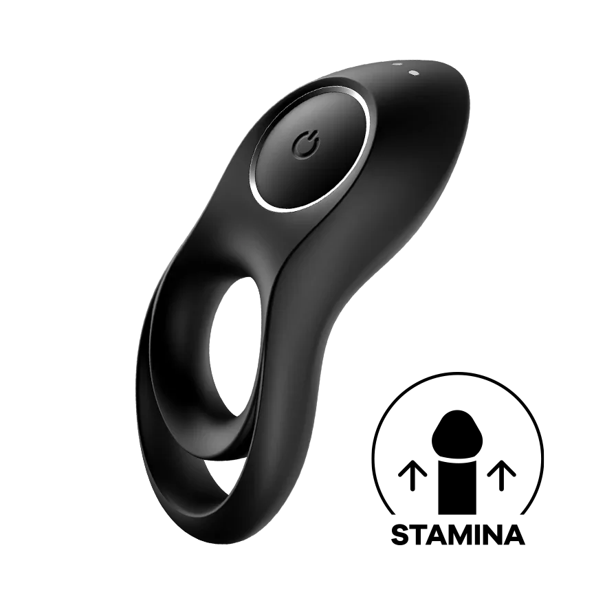 Satisfyer Lengendary Duo Silicone Couples 12 Level Vibrating Penis & Ball Ring Black