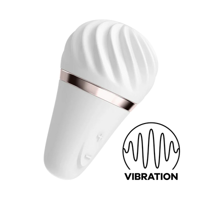 Satisfyer Little Wand Silicone USB Recharge Lay On Clitoral Vibrator White