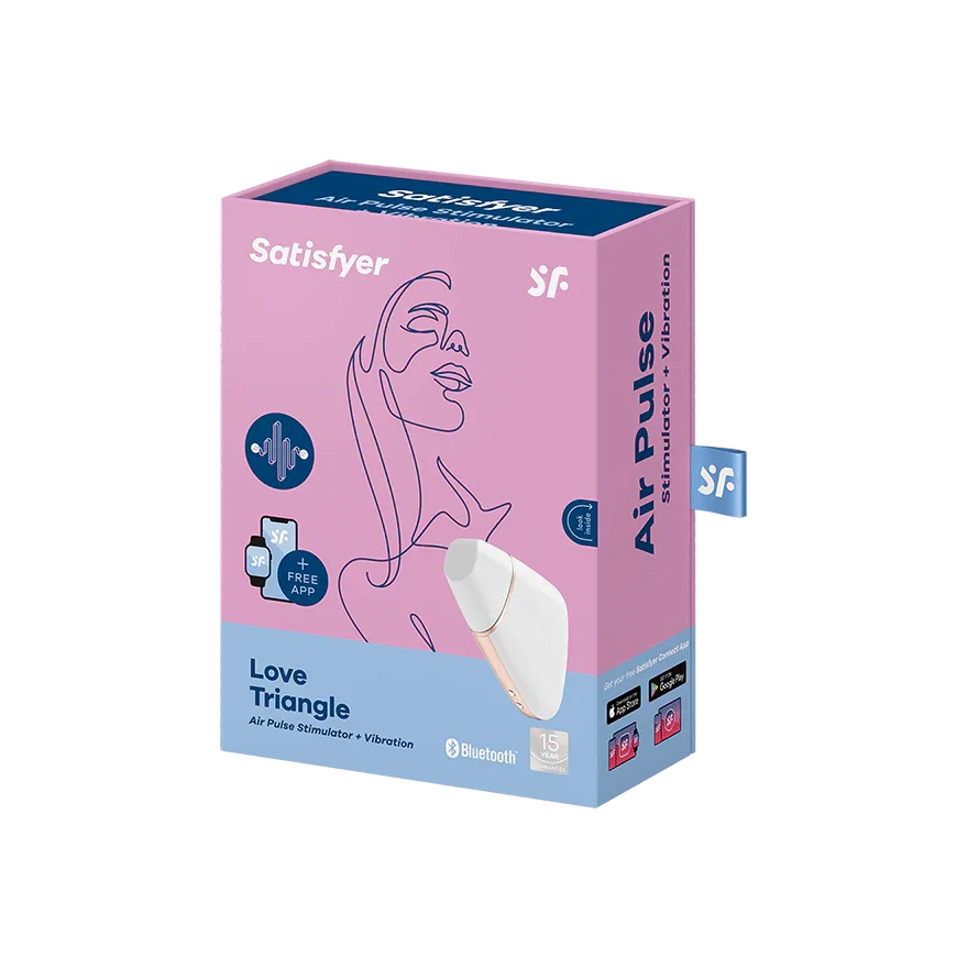 Satisfyer Love Triangle Rechargeable Silicone App Enabled Clitoral Stimulator with Air Pulse Technology