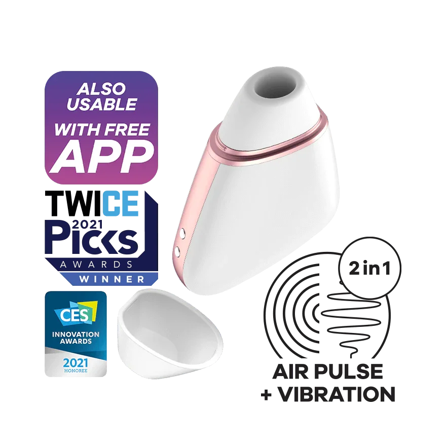 Satisfyer Love Triangle Rechargeable Silicone App Enabled Clitoral Stimulator with Air Pulse Technology