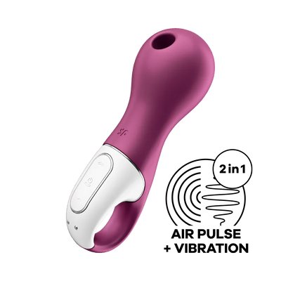 Satisfyer Lucky Libra Silicone Rechargeable Clitoral Stimulator Purple with Air Pulse Technology
