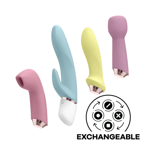 Satisfyer Marvelous Four Rechargeable Silicone Rabbit, Anal, Clitoral & Wand Vibrator Set