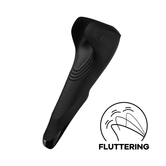 Satisfyer Men Wand Male Stroker USB Rechargeable Multi Function Penis Vibrator Black
