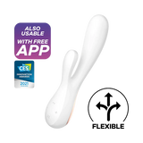 Satisfyer Mono Flex Rechargeable Silicone 50 Vibration Combo App Enabled Rabbit Vibrator