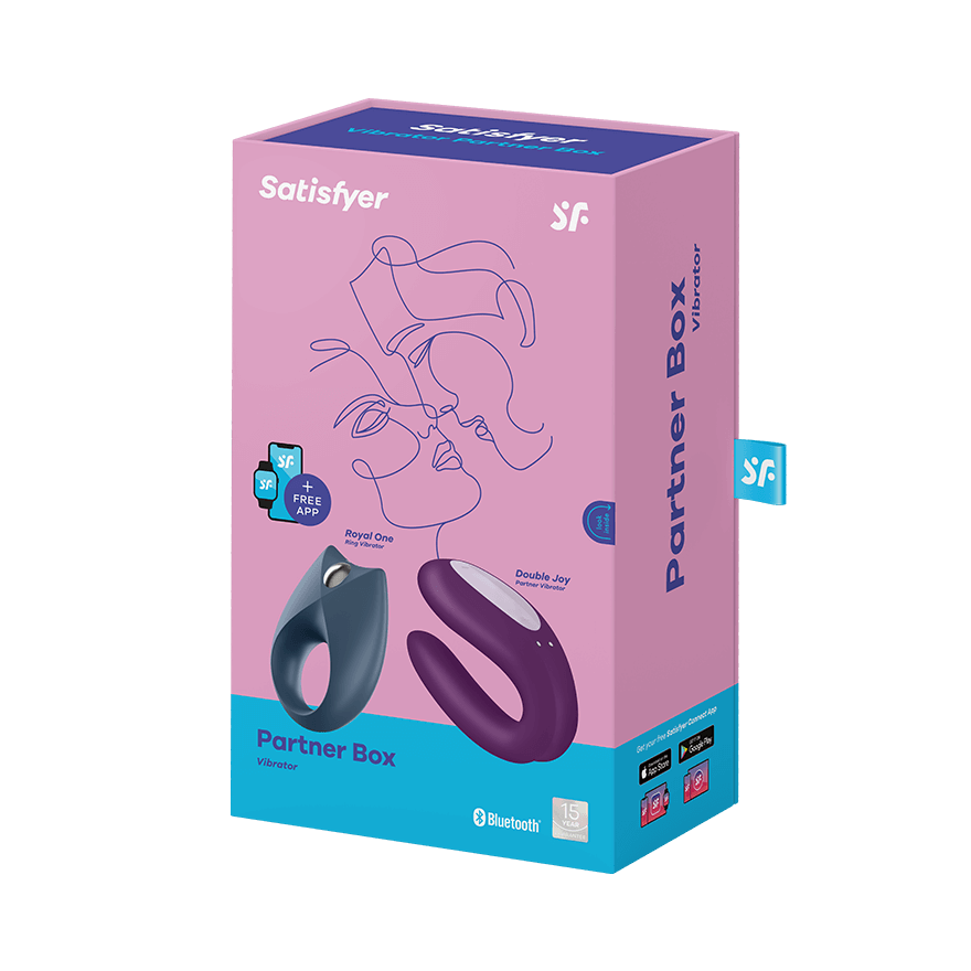 Satisfyer Couples Kit 2 includes Double Joy G-Spot & Clit Vibe and Royal One Penis Ring Vibe