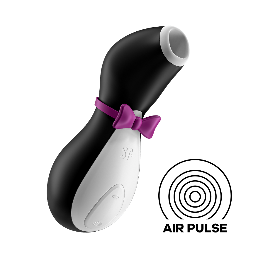 Satisfyer Penguin Silicone Rechargeable Clitoral Stimulator with Air Pulse Technology Black/White
