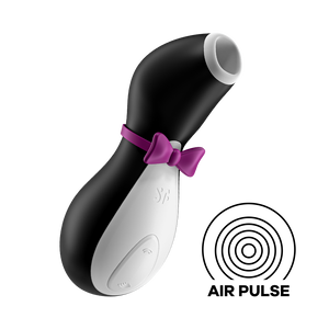 Satisfyer Penguin Silicone Rechargeable Clitoral Stimulator with Air Pulse Technology Black/White
