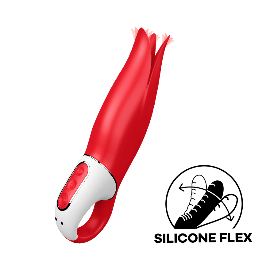 Satisfyer Power Flower Vibrator G-Spot and Clitoris Stimulator Waterproof Red