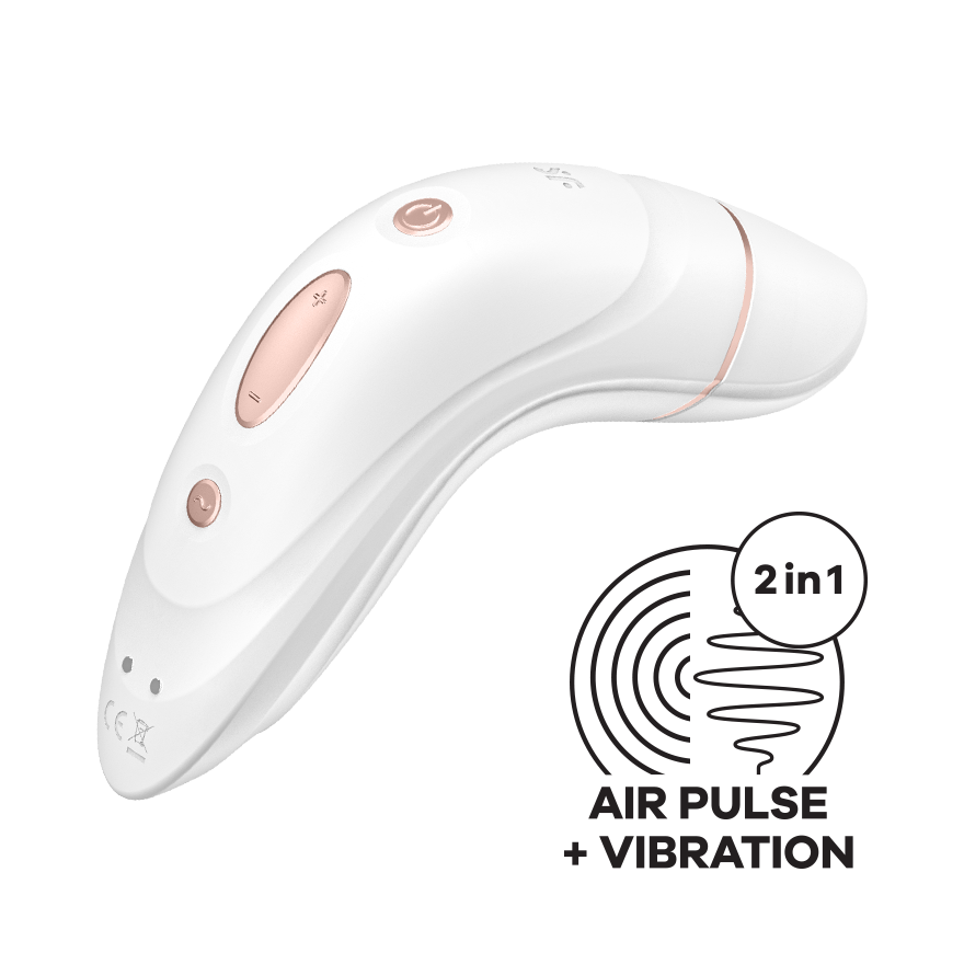 Satisfyer Pro 1+ Vibration Pressure Clitoral Stimulator USB Rechargeable Waterproof White