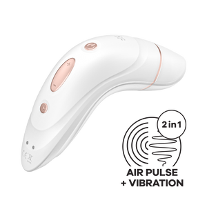Satisfyer Pro 1+ Vibration Pressure Clitoral Stimulator USB Rechargeable Waterproof White