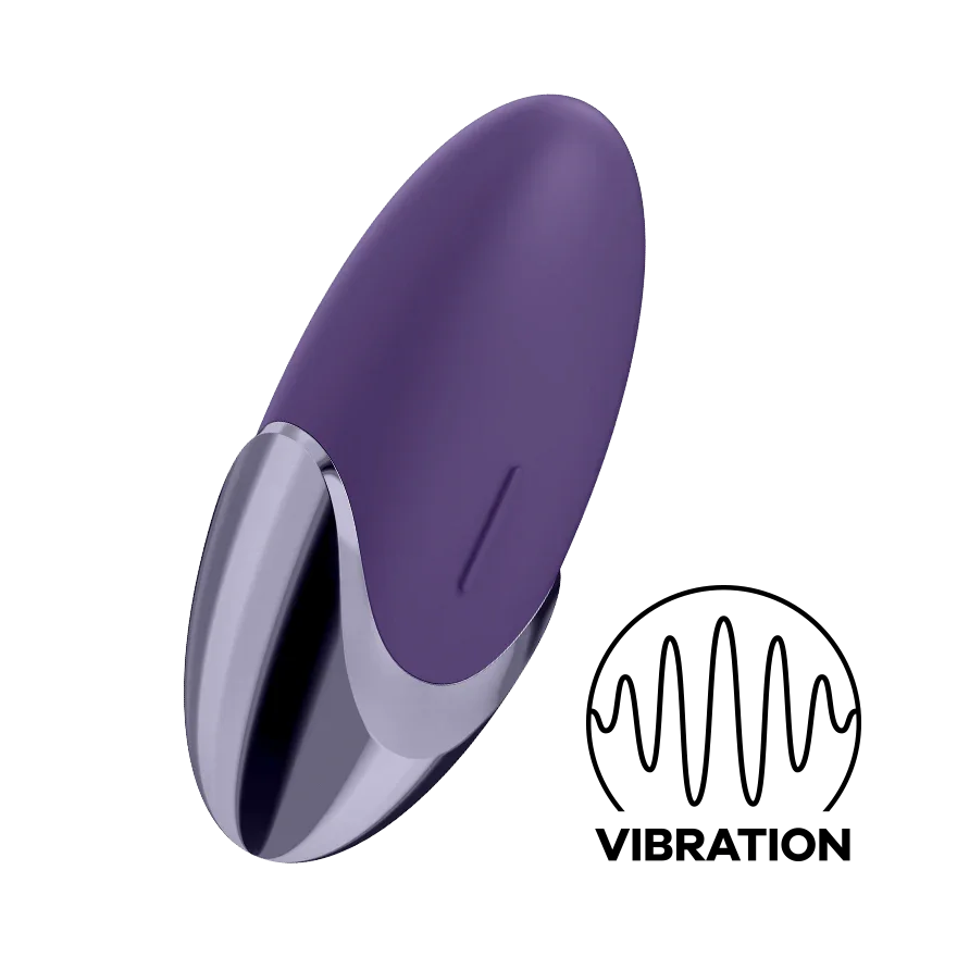 Satisfyer Lay-On Purple Pleasure Silicone USB Recharge Vibrator Waterproof Purple