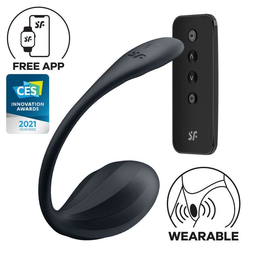 Satisfyer Ribbed Petal Textured Wearable G-Spot Vibe with Remote Control and App