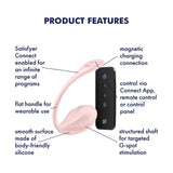 Satisfyer Ribbed Petal Textured Wearable G-Spot Vibe with Remote Control and App
