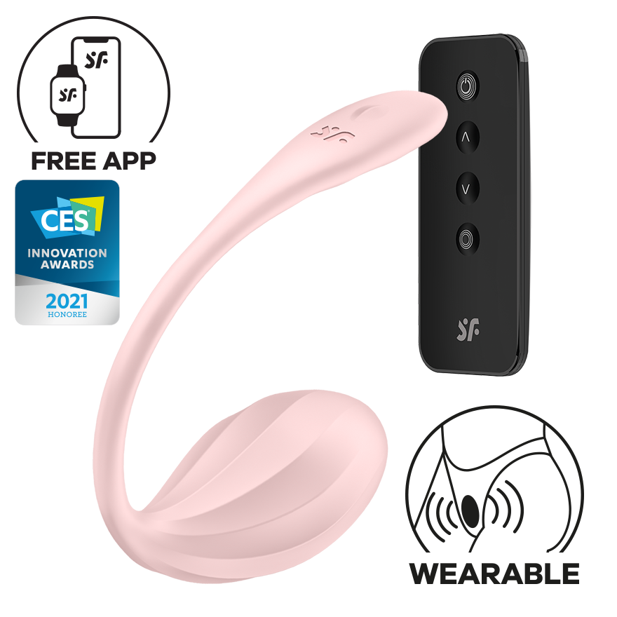 Satisfyer Ribbed Petal Textured Wearable G-Spot Vibe with Remote Control and App