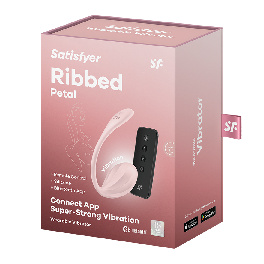 Satisfyer Ribbed Petal Textured Wearable G-Spot Vibe with Remote Control and App