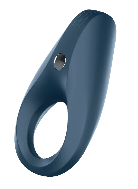 Satisfyer Rocket Ring Silicone USB Recharge 10 Level Ribbed Vibrating Penis Ring Blue