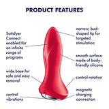 Satisfyer Rotator Plug 1+ Silicone 10 Level App Enabled Vibrating Anal Stimulator