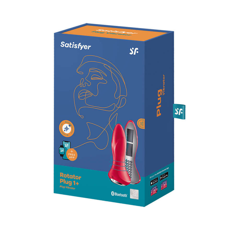 Satisfyer Rotator Plug 1+ Silicone 10 Level App Enabled Vibrating Anal Stimulator