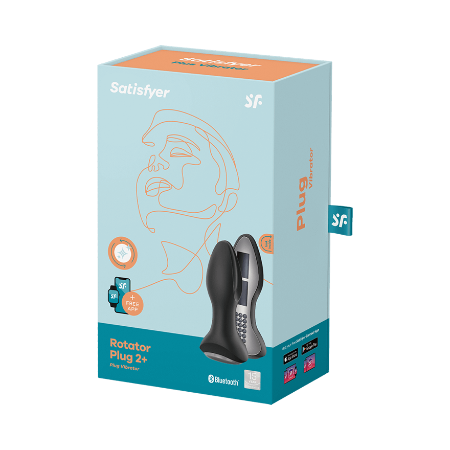Satisfyer Rotator Plug 2+ Vibrating 10 Level App Enabled Double Anal & Rimming Stimulator