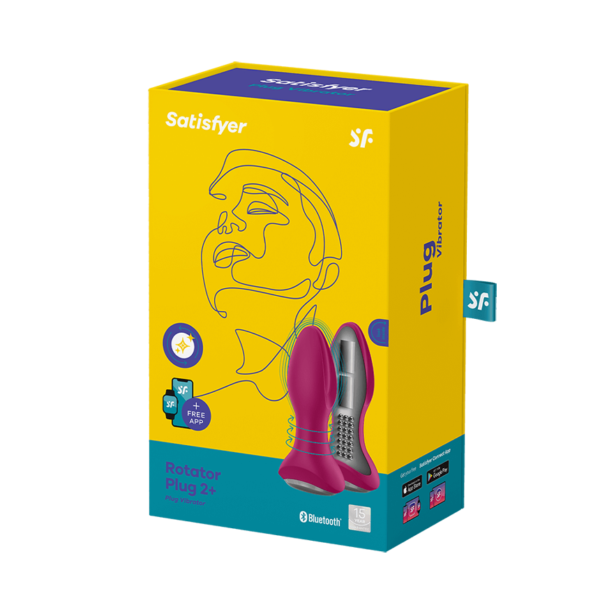 Satisfyer Rotator Plug 2+ Vibrating 10 Level App Enabled Double Anal & Rimming Stimulator