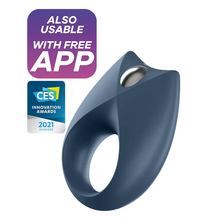 Satisfyer Royal One Rechargeable App Enabled Couple's Vibrating Penis Ring Blue