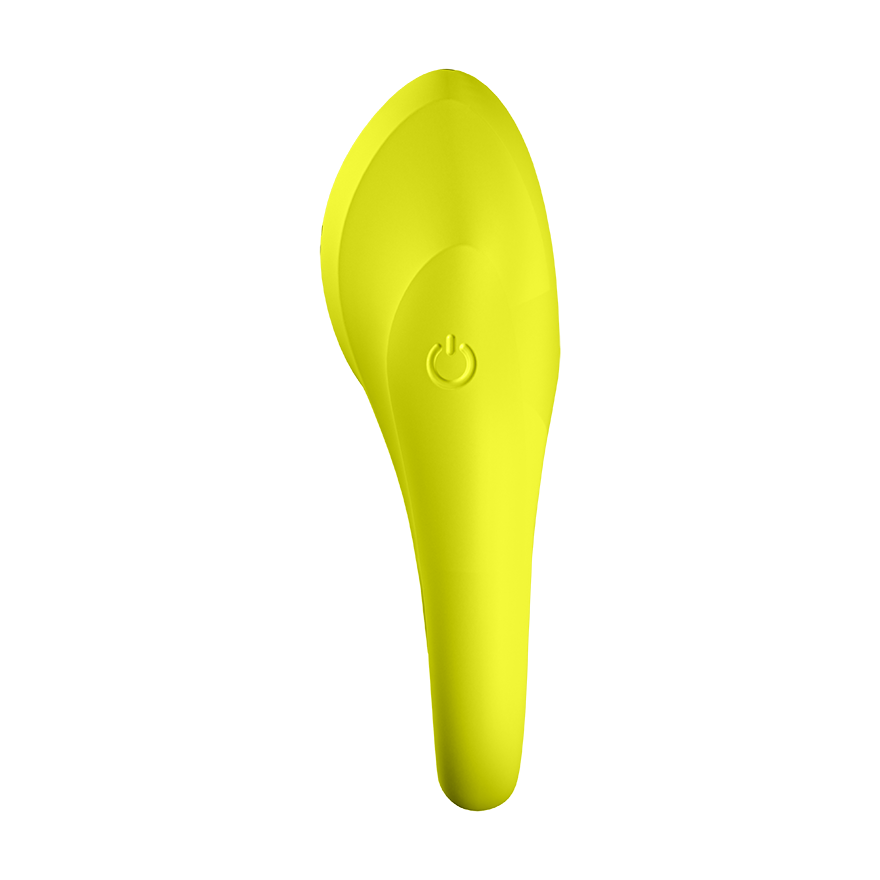 Satisfyer Spectacular Duo Silicone 12 Level Vibrating Penis & Ball Ring Neon Yellow