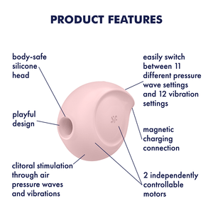 Satisfyer Sugar Rush Rechargeable Silicone 2 Motor Clitoral Stimulator with Air Pulse Technology