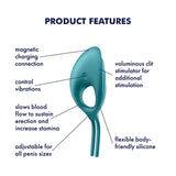 Satisfyer Men Swordsman Silicone 12 Level Penis Ring & Clitoral Vibrator