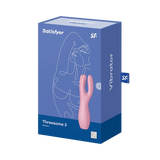 Satisfyer Threesome 3 Rechargeable Silicone Lay On 3 Motor Clitoris & Labia Stimulator