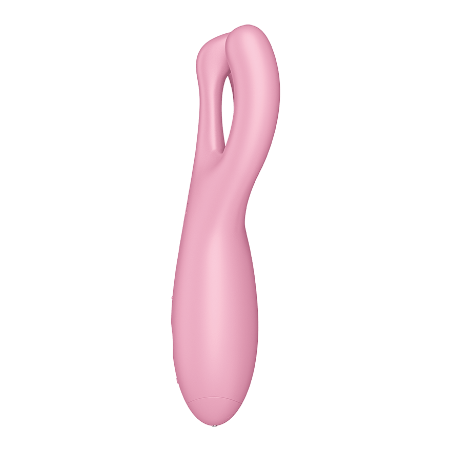 Satisfyer Threesome 4 Rechargeable Silicone App Enabled Clit & Labia 12 Level Vibrator