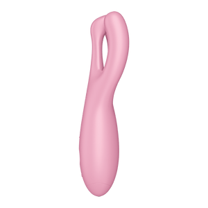 Satisfyer Threesome 4 Rechargeable Silicone App Enabled Clit & Labia 12 Level Vibrator