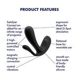 Satisfyer Top Secret+ Connect App Enabled Rechargeable Wearable G-Spot & Anal Vibrator