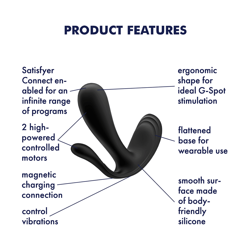 Satisfyer Top Secret+ Connect App Enabled Rechargeable Wearable G-Spot & Anal Vibrator