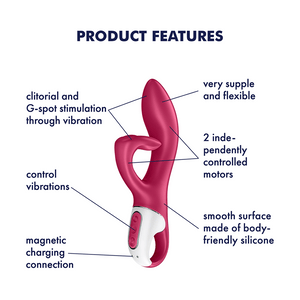 Satisfyer Embrace Me Silicone Rechargeable Rabbit Vibrator with Clitoral Stimulation