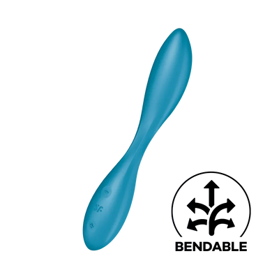 Satisfyer G-Spot Flex 1 Rechargeable Silicone Classic and Rabbit Style Vibrator Petrol