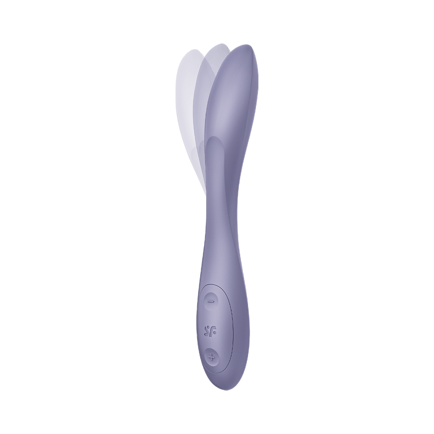 Satisfyer G-Spot Flex 2 Rechargeable Silicone Classic or Rabbit Style Vibrator Dark Violet