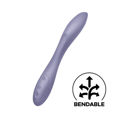 Satisfyer G-Spot Flex 2 Rechargeable Silicone Classic or Rabbit Style Vibrator Dark Violet