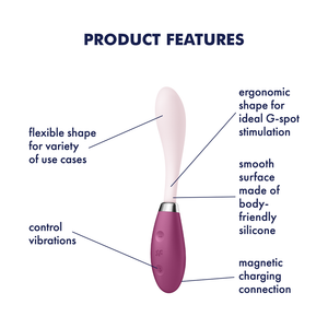 Satisfyer G-Spot or Rabbit Style Flex 3 Bendable Silicone Vibrator