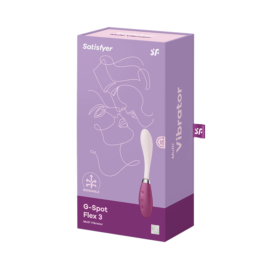 Satisfyer G-Spot or Rabbit Style Flex 3 Bendable Silicone Vibrator