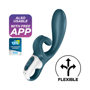 Satisfyer Hug Me Rechargeable Silicone Rabbit Vibrator with Clitoral Stimulation